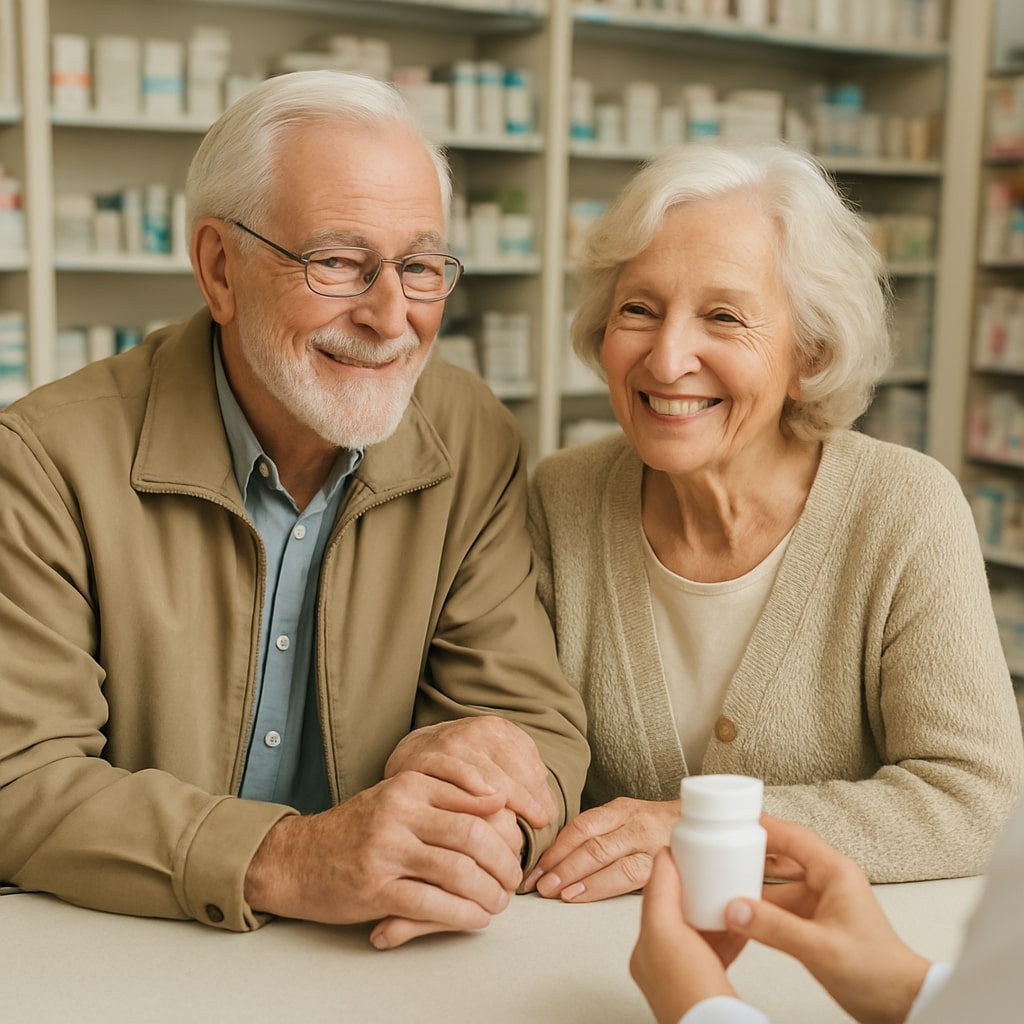 Older couple at pharmacist in terrace heights