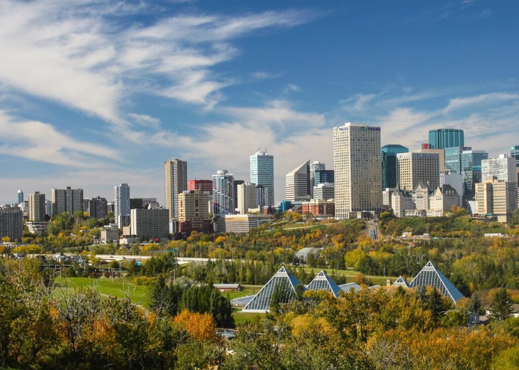 Edmonton, AB city scape where MediCan is serving customers