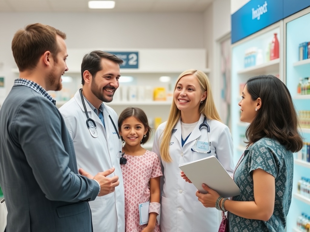 Family at pharmacist Edmonton, AB at MediCan