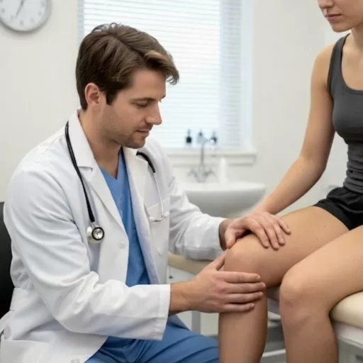 Person getting checked at MediCan in Edmonton, AB