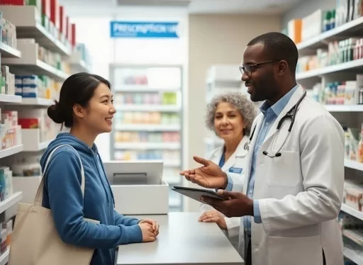 Asian customer at Medican, Edmonton, AB